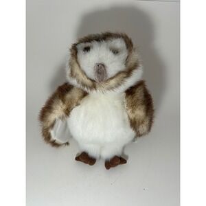 Folkmanis Barn Owl‎ Hand Puppet Brown White Realistic Faux Fur Bird Plush 2011